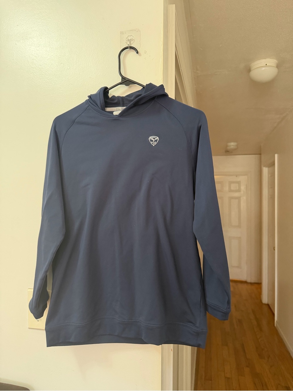 Peter Millar Navy Performance Hooded Pullover